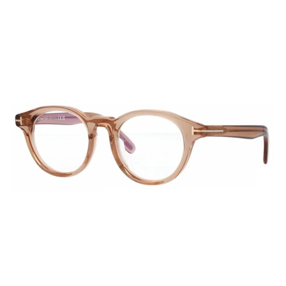 NEW TOM FORD FT5931-D-B/S 045 EYEGLASSES TF5931-D-B 045 BROWN WOMEN ROUND - Picture 1 of 3